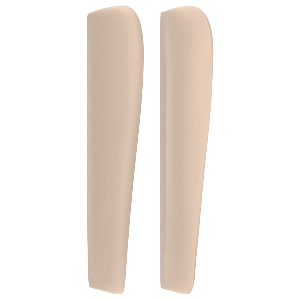 Cabeceira cama c/ abas couro artif. 93x23x118/128 cm cappuccino