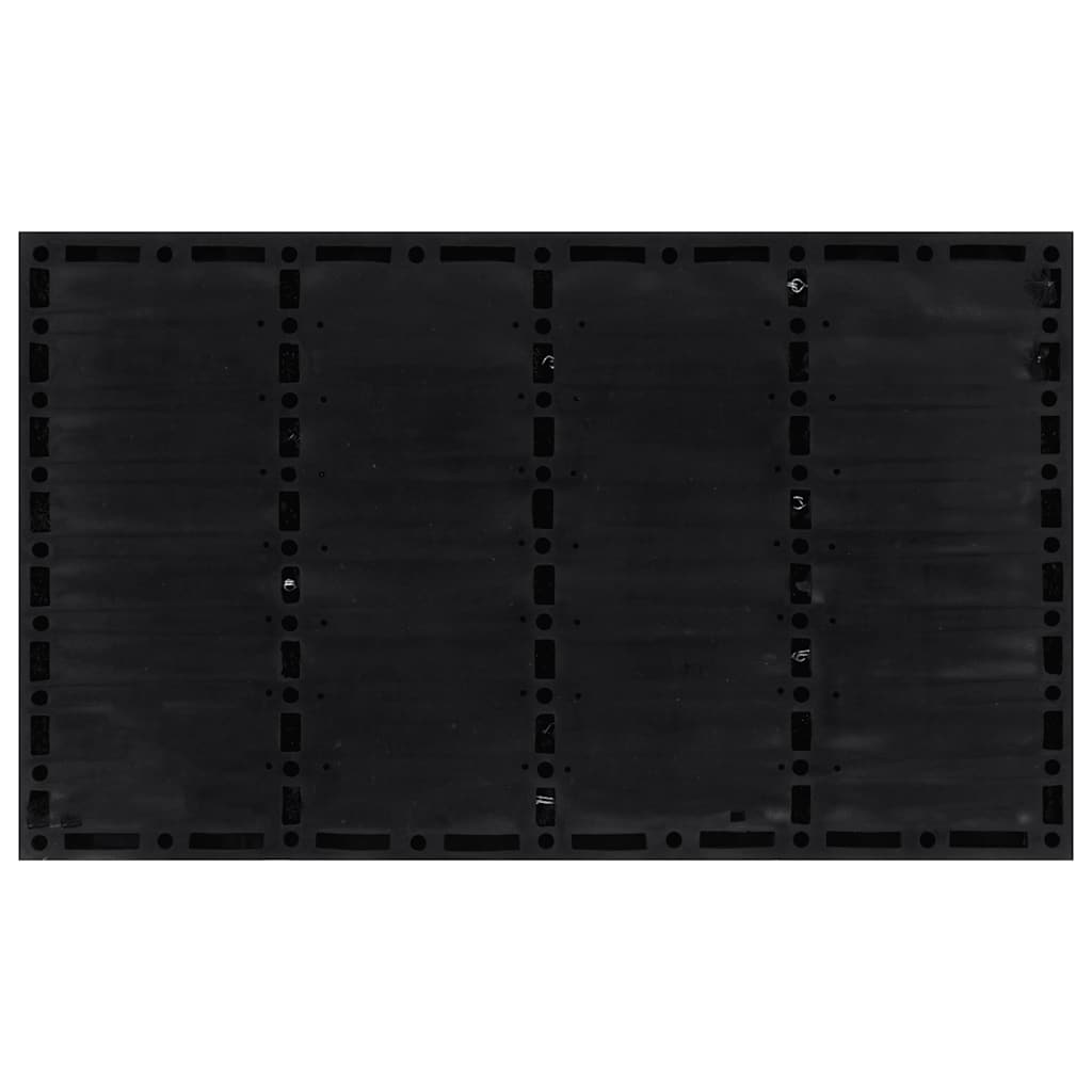 Tapete de porta retangular 45x75 cm borracha e fibra de coco