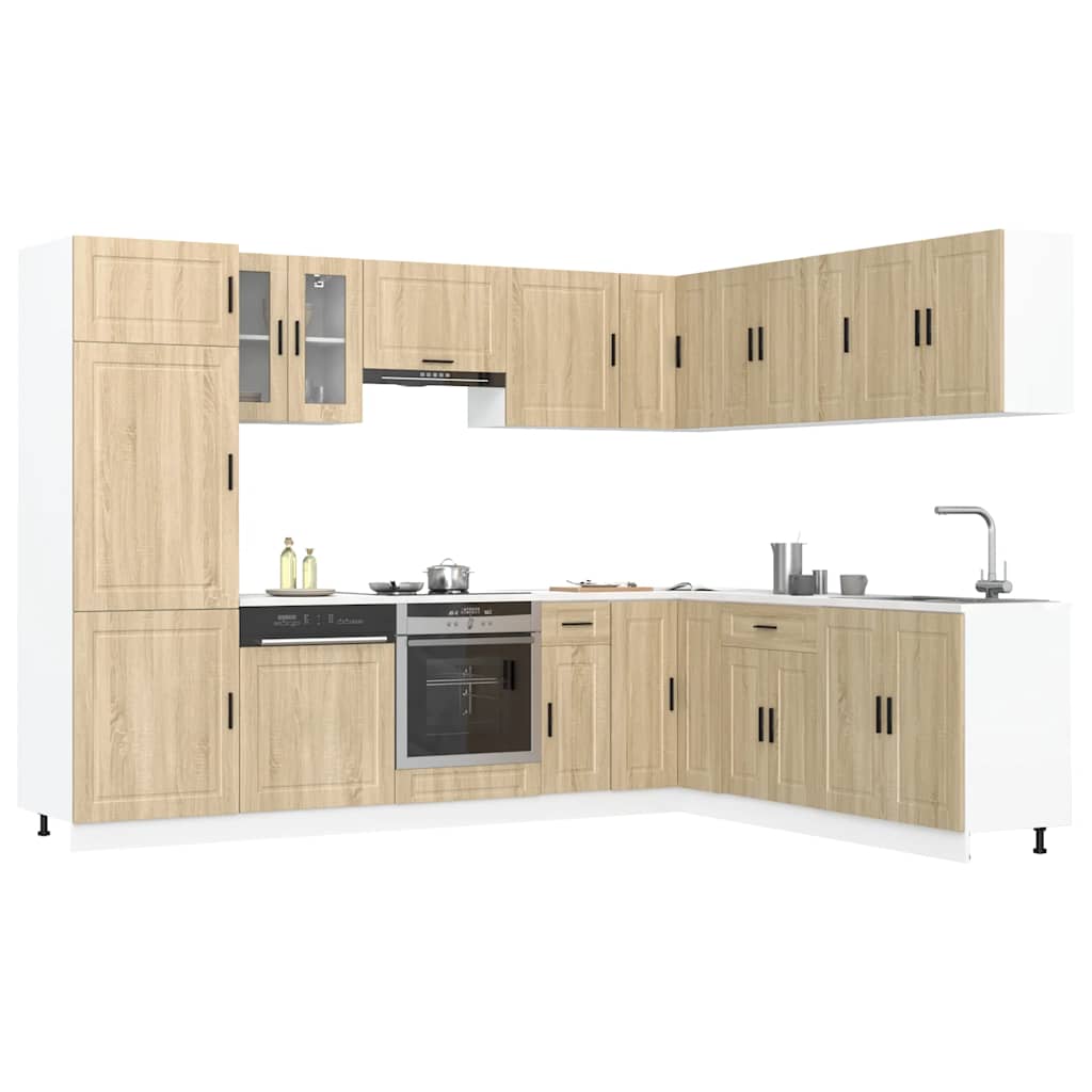 14 Peças armário de cozinha conjunto porto sonoma carvalho