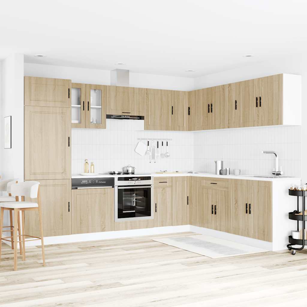 14 Peças armário de cozinha conjunto porto sonoma carvalho