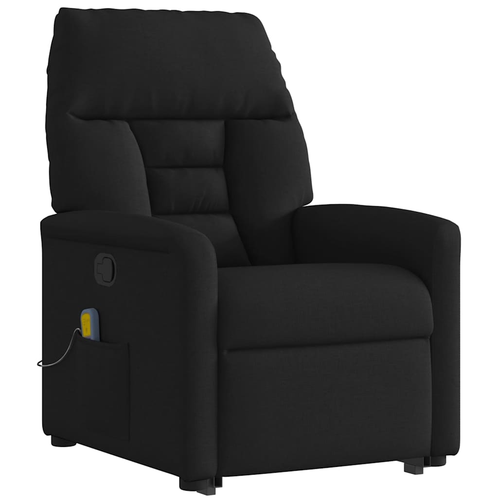Poltrona de massagens reclinável elevatória tecido preto