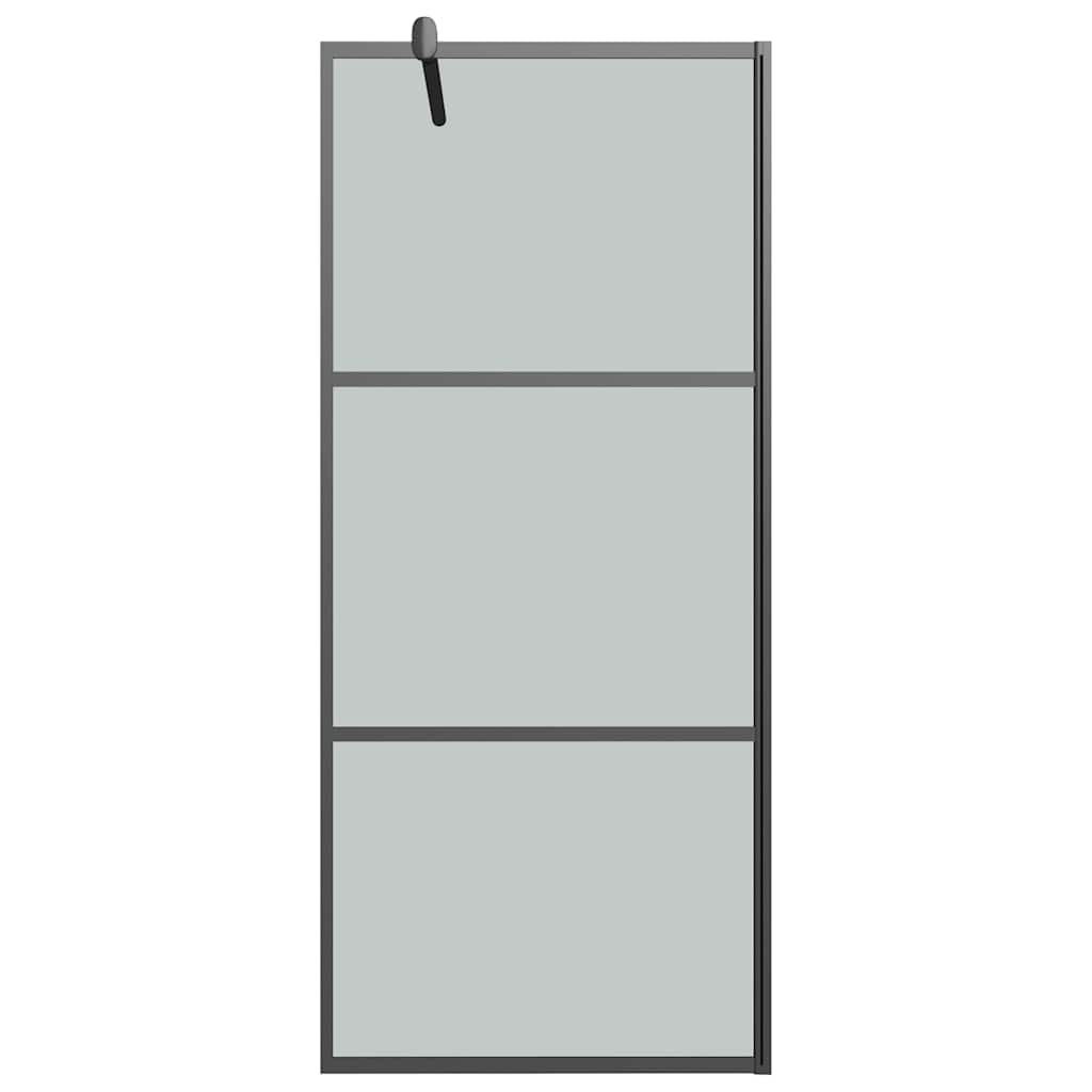 Divisória de chuveiro preto 90x195 cm vidro esg escuro