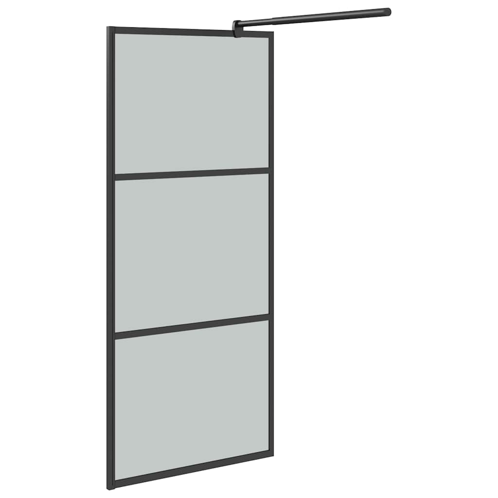 Divisória de chuveiro preto 90x195 cm vidro esg escuro