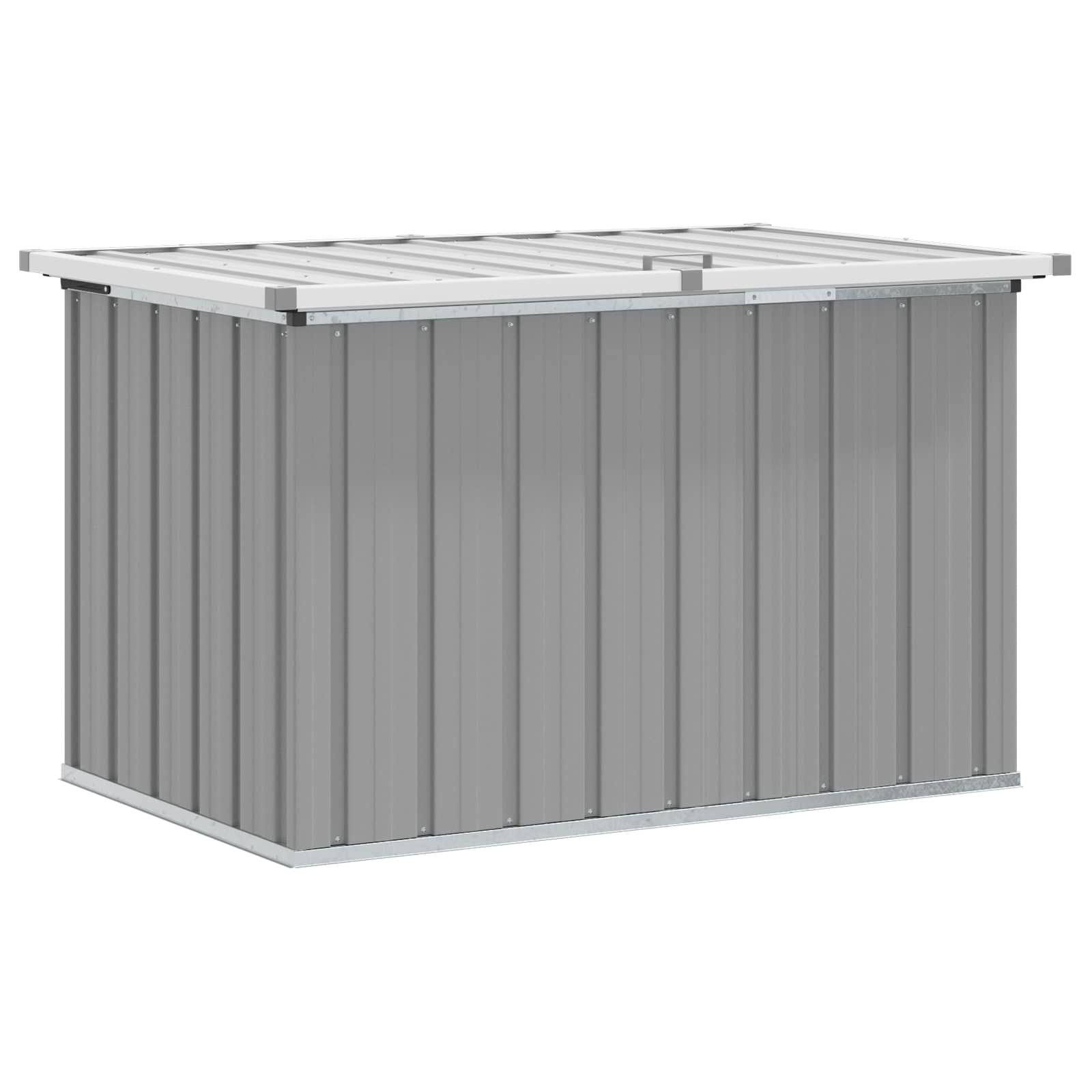 Caixa de arrumação para jardim 109x67x65 cm cinzento