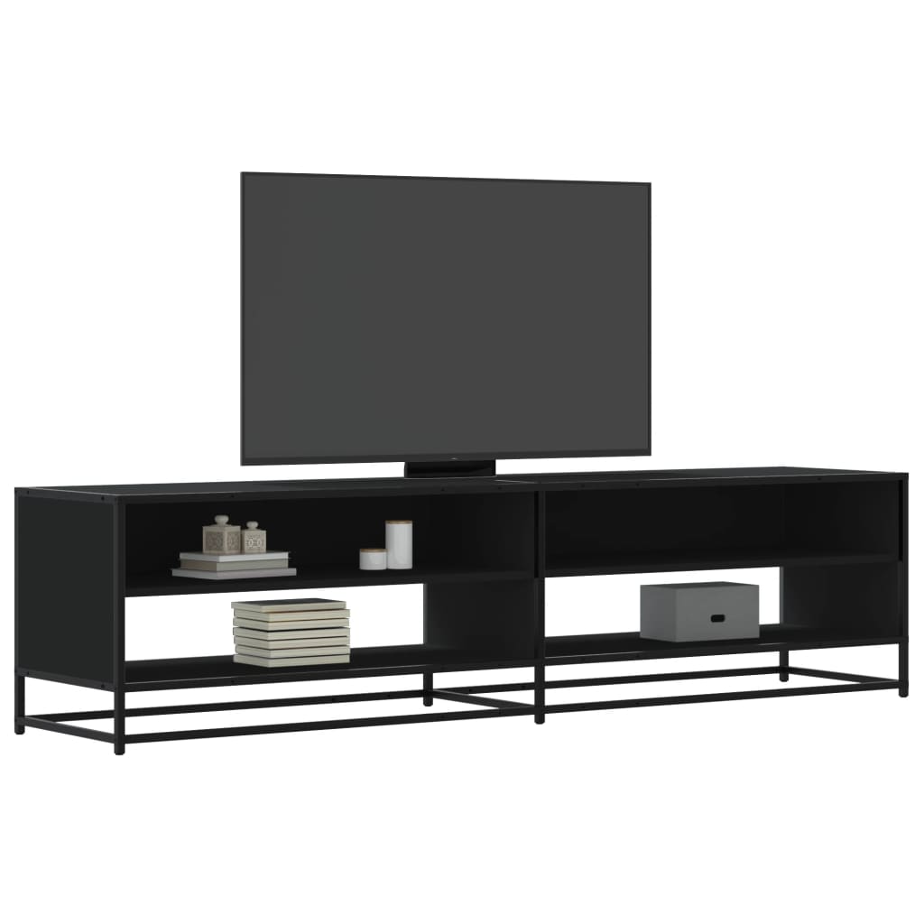 Móvel de TV 180,5x40x46 cm derivados de madeira preto