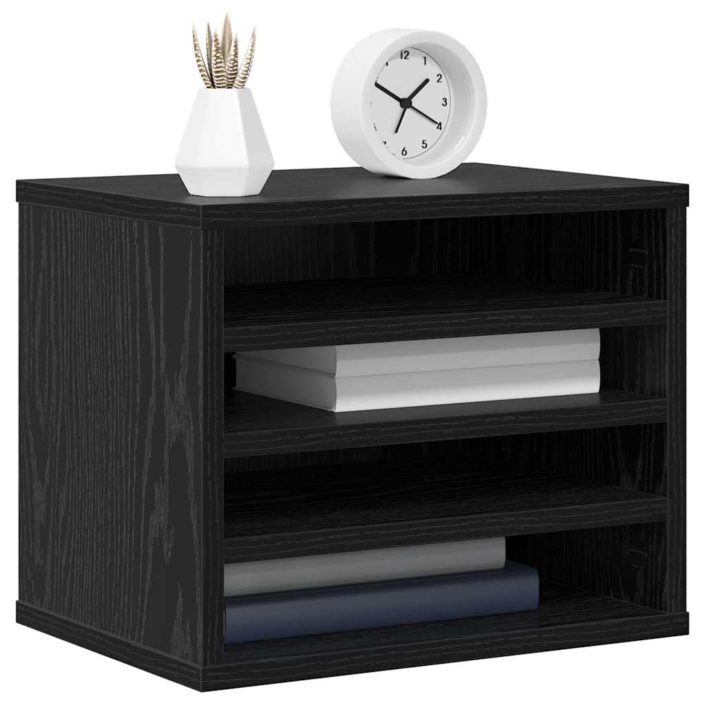 Organizador de mesa carvalho preto 36 x 26 x 29,5 cm