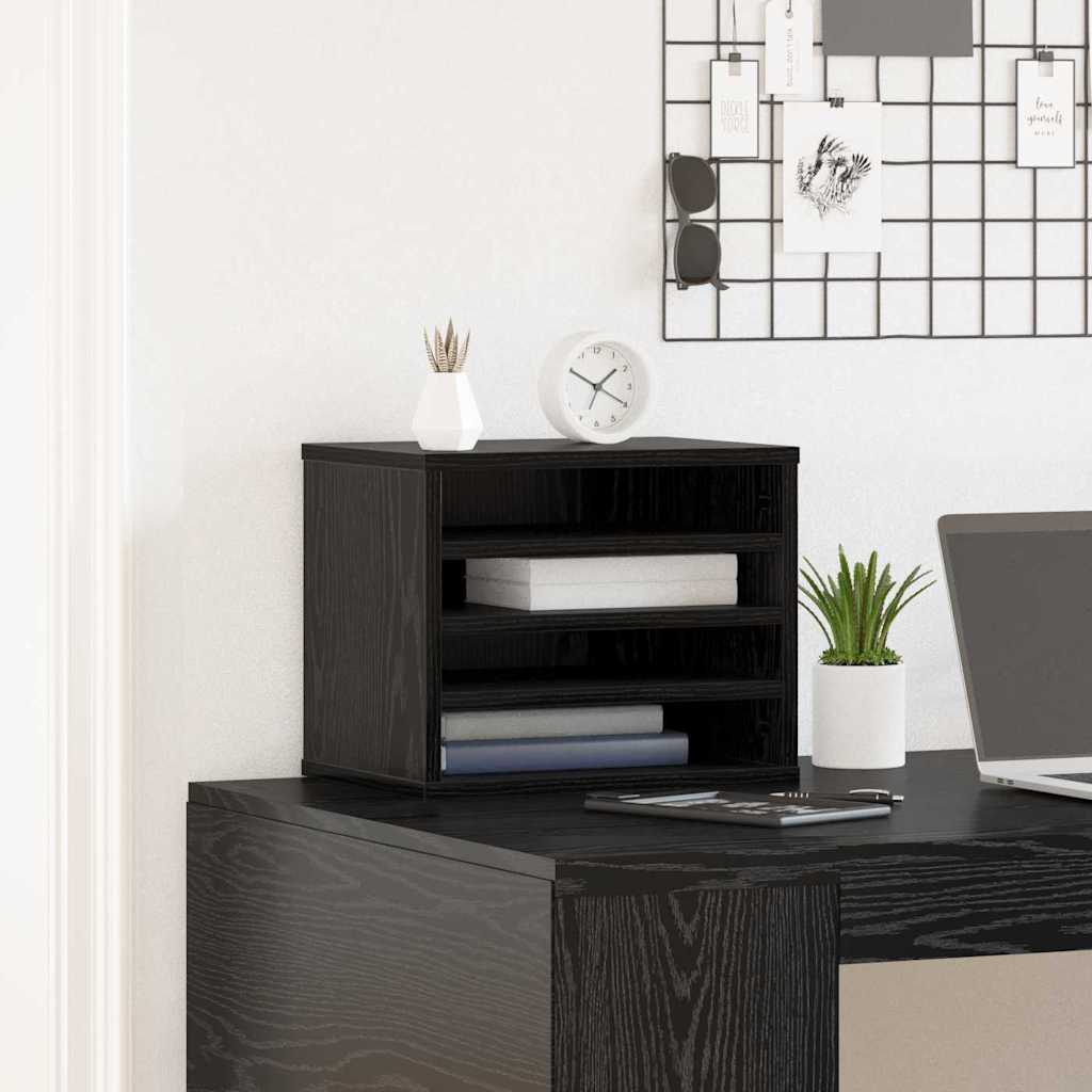 Organizador de mesa carvalho preto 36 x 26 x 29,5 cm