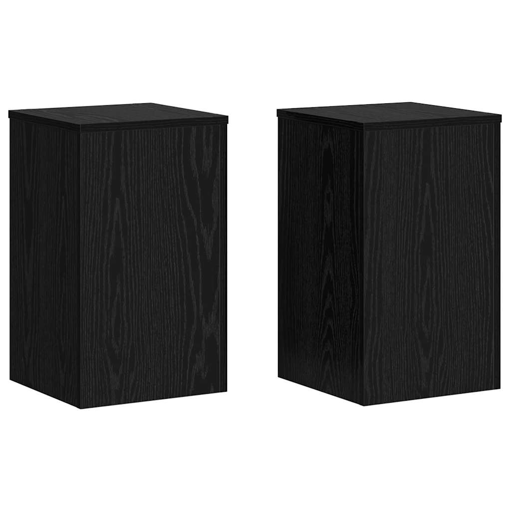 Suporte para plantas 2 unid. carvalho preto 30 x 30 x 50 cm