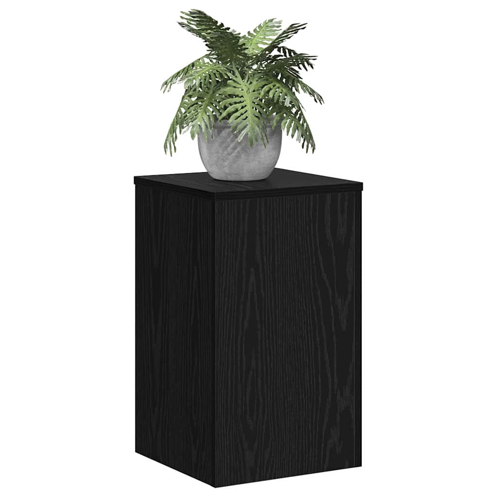 Suporte para plantas 2 unid. carvalho preto 30 x 30 x 50 cm