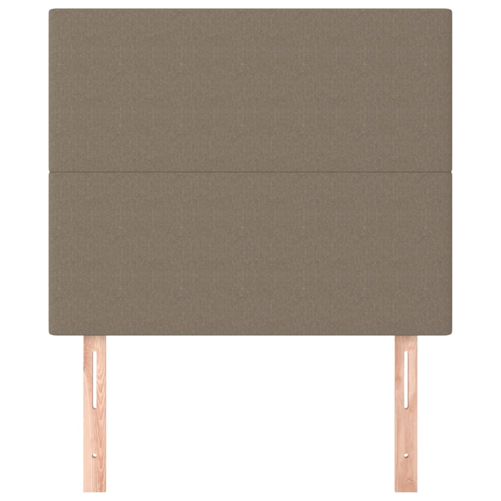 Cabeceira taupe 90x5x118/128 cm tecido