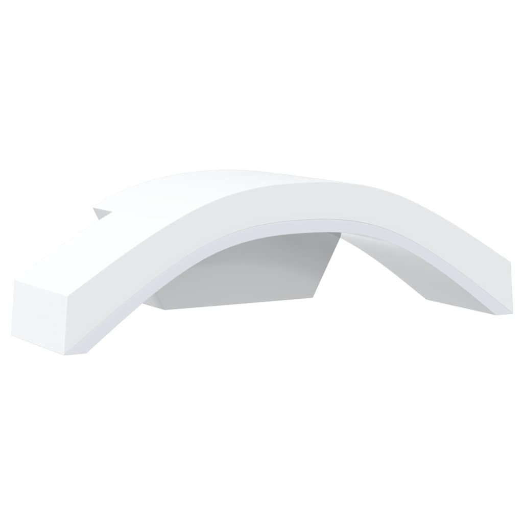 Candeeiros parede LED p/ exterior 2 pcs alumínio fundido branco