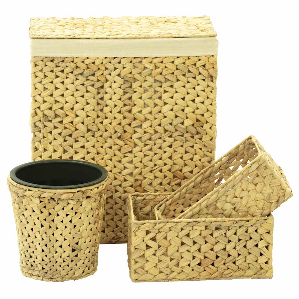 4 Pcs conjunto para casa de banho em jacinto de água