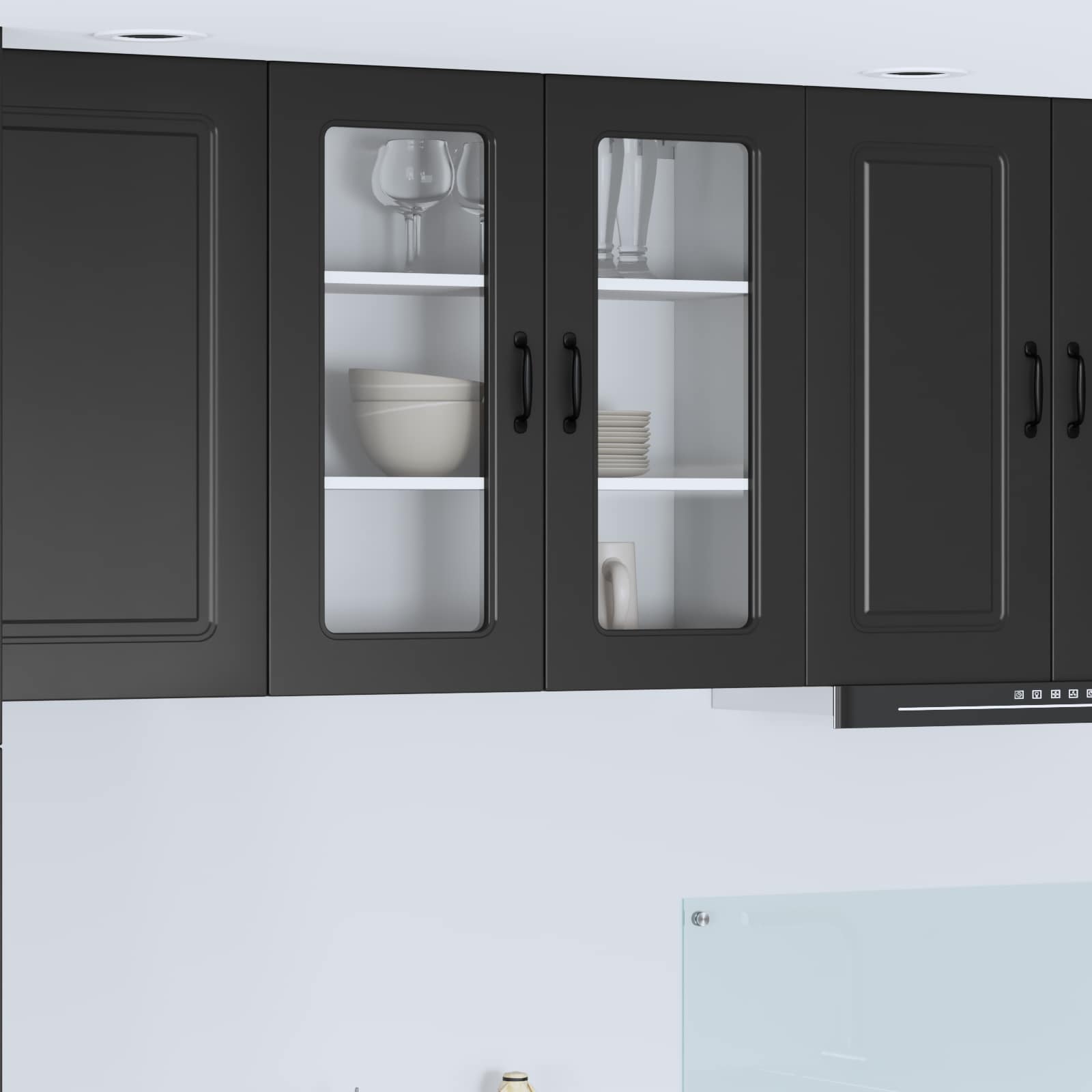 Painel de lava-louça kalmar preto 80 x 31 x 80 cm