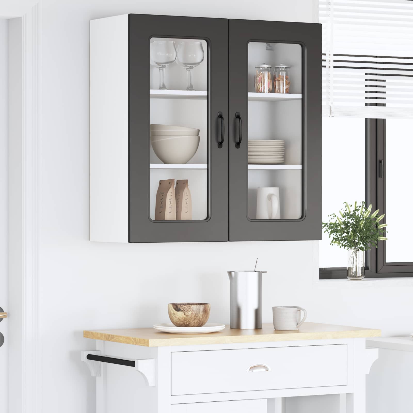 Painel de lava-louça kalmar preto 80 x 31 x 80 cm