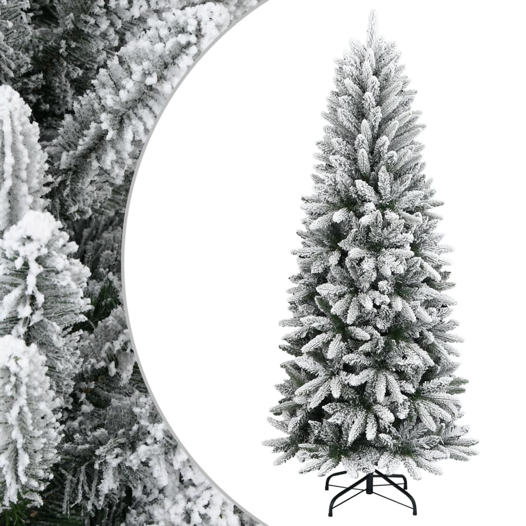 Árvore de natal artificial com neve PVC & PE 210 cm