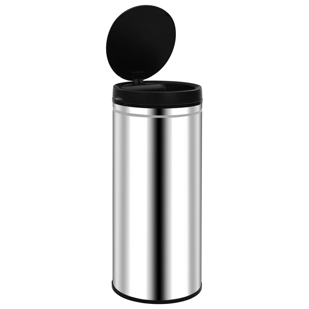 Caixote do lixo com sensor automático 80 l aço inoxidável
