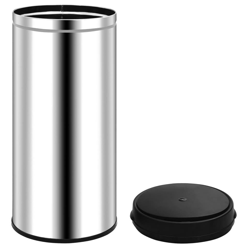 Caixote do lixo com sensor automático 80 l aço inoxidável