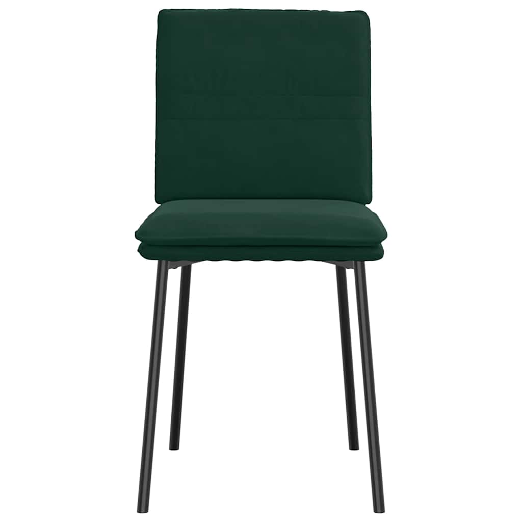 Cadeiras de jantar 4 pcs veludo verde-escuro