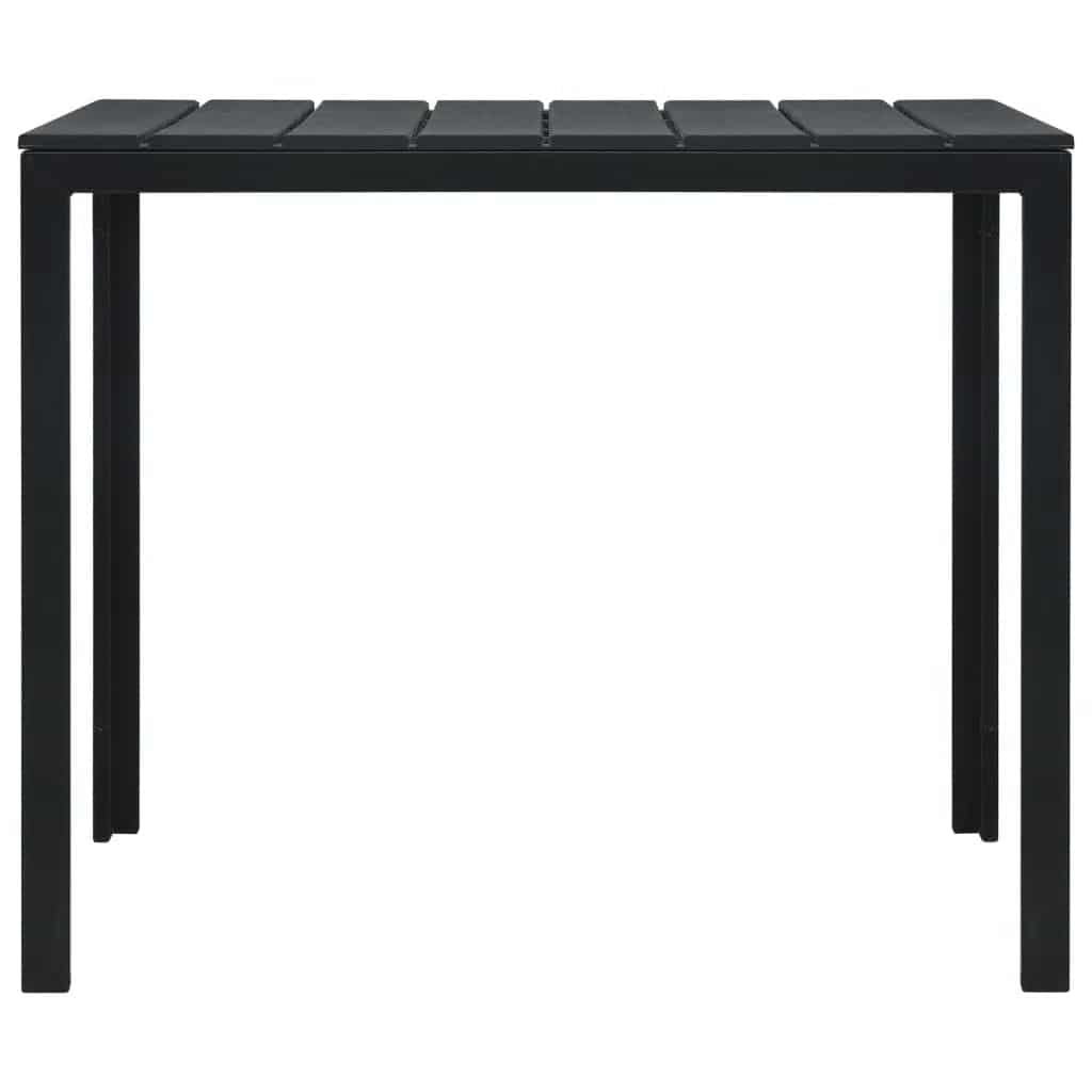 Mesa de centro 78x78x74 cm pead aspeto madeira preto