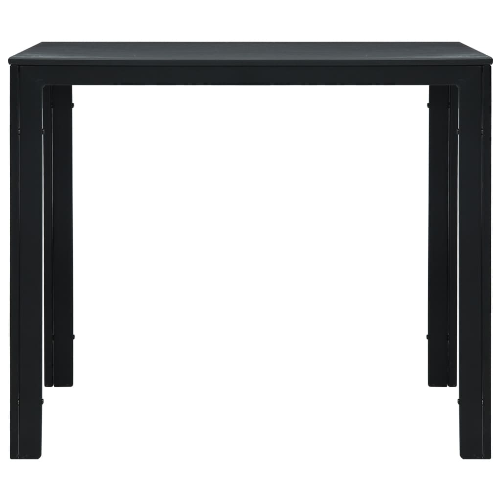 Mesa de centro 78x78x74 cm pead aspeto madeira preto