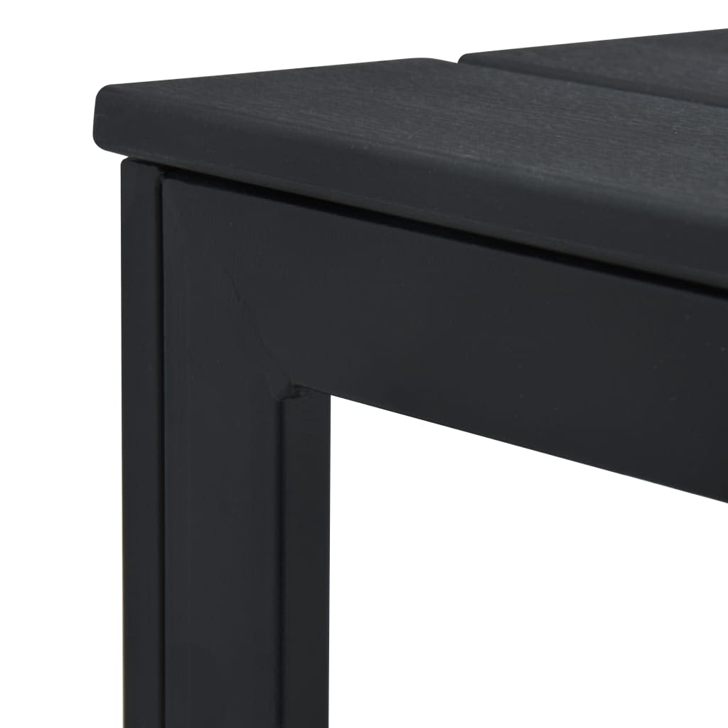 Mesa de centro 78x78x74 cm pead aspeto madeira preto