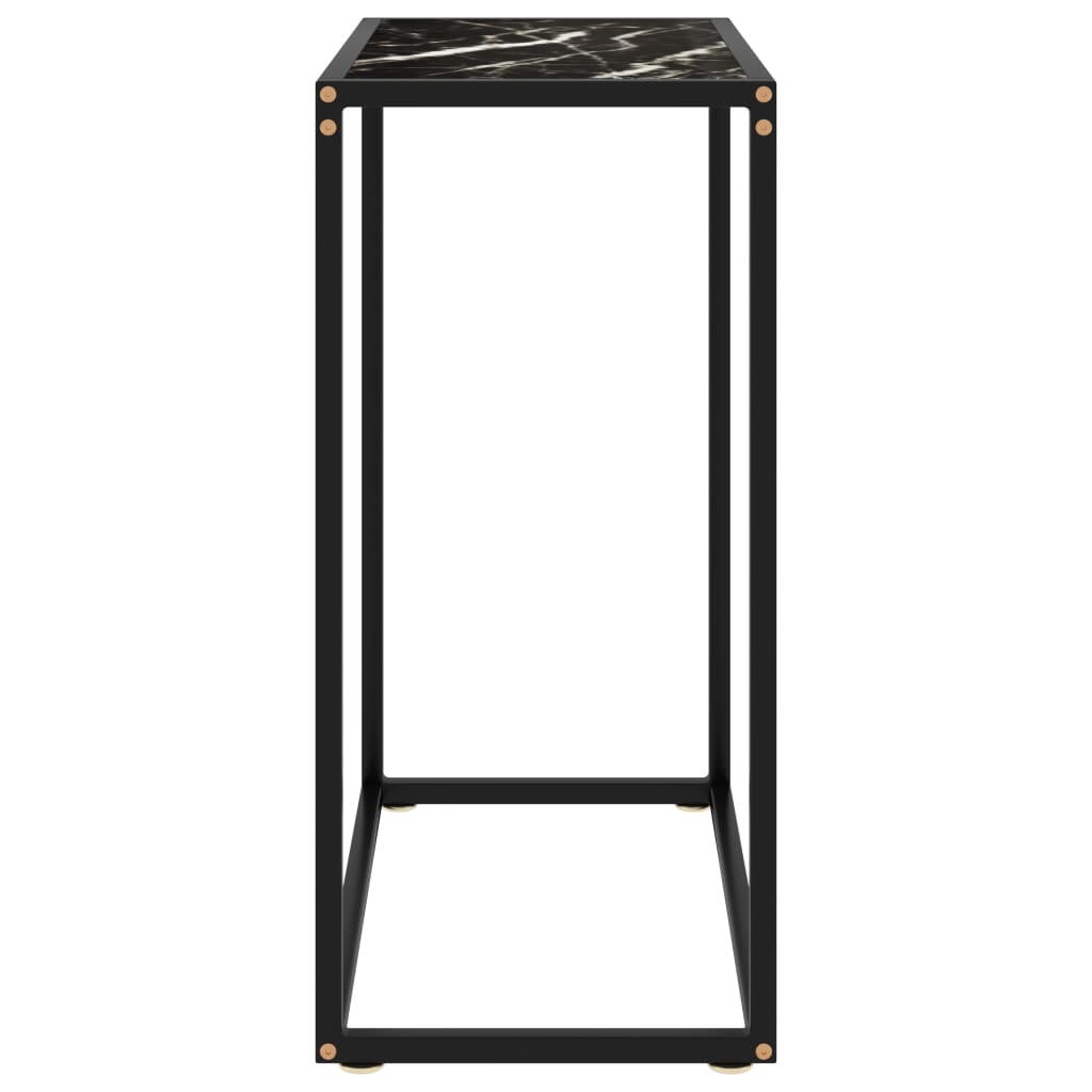 Mesa consola 60x35x75 cm vidro temperado preto