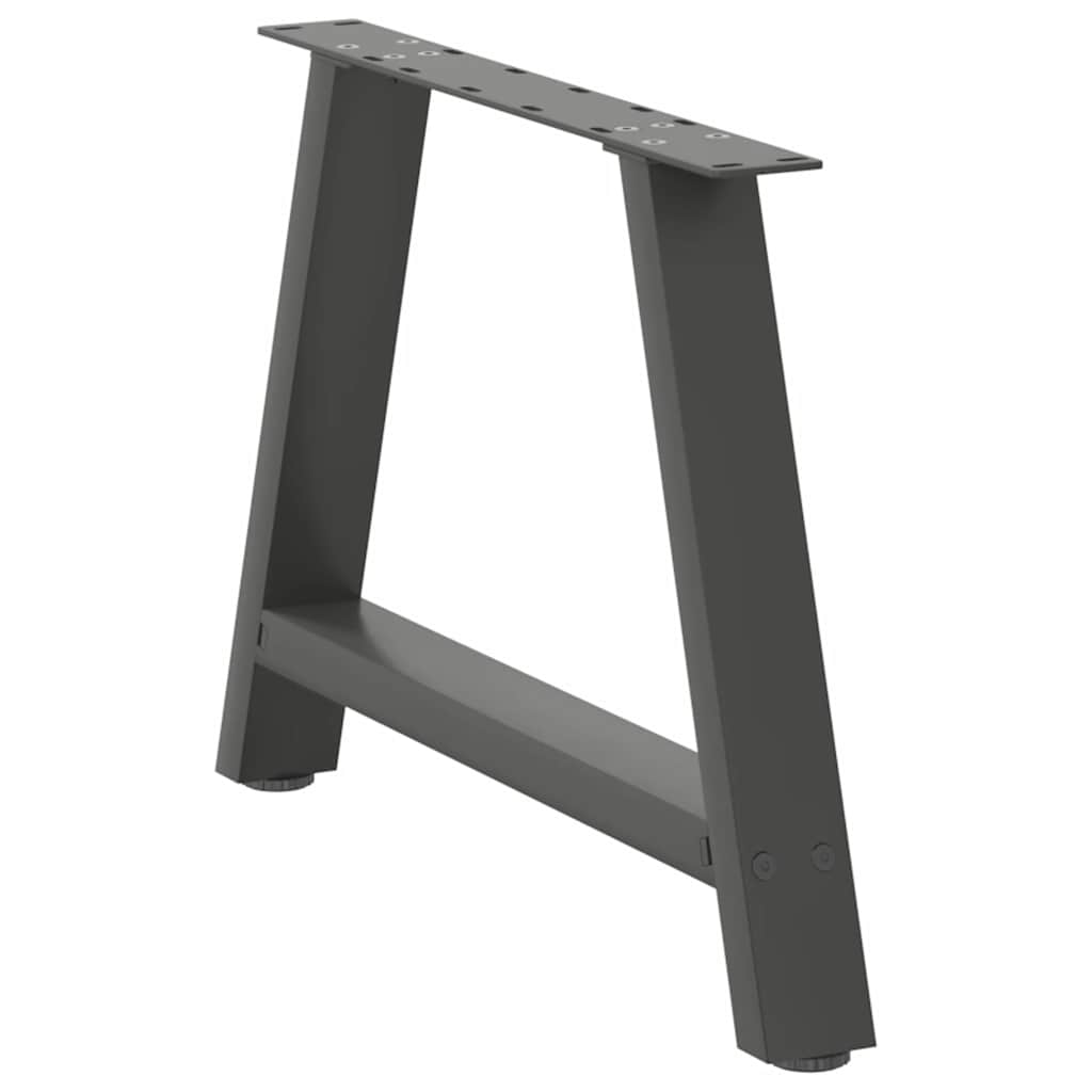 Pés para mesa de centro em formato a, 2 peças, antracite, 70x (42-43) cm, aço