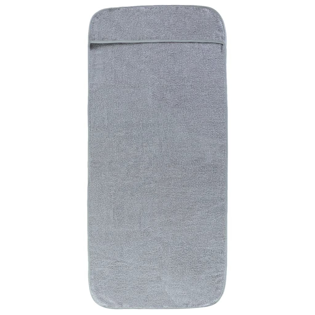 Toalhas de praia 2 pcs 60x135 cm tecido 400 gsm cinzento