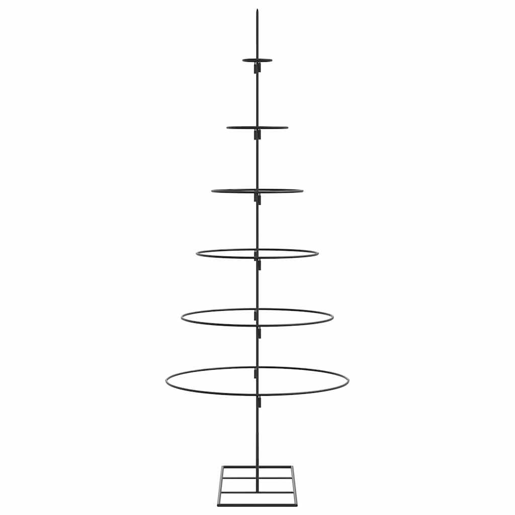 Árvore de natal para decoração 150 cm metal preto
