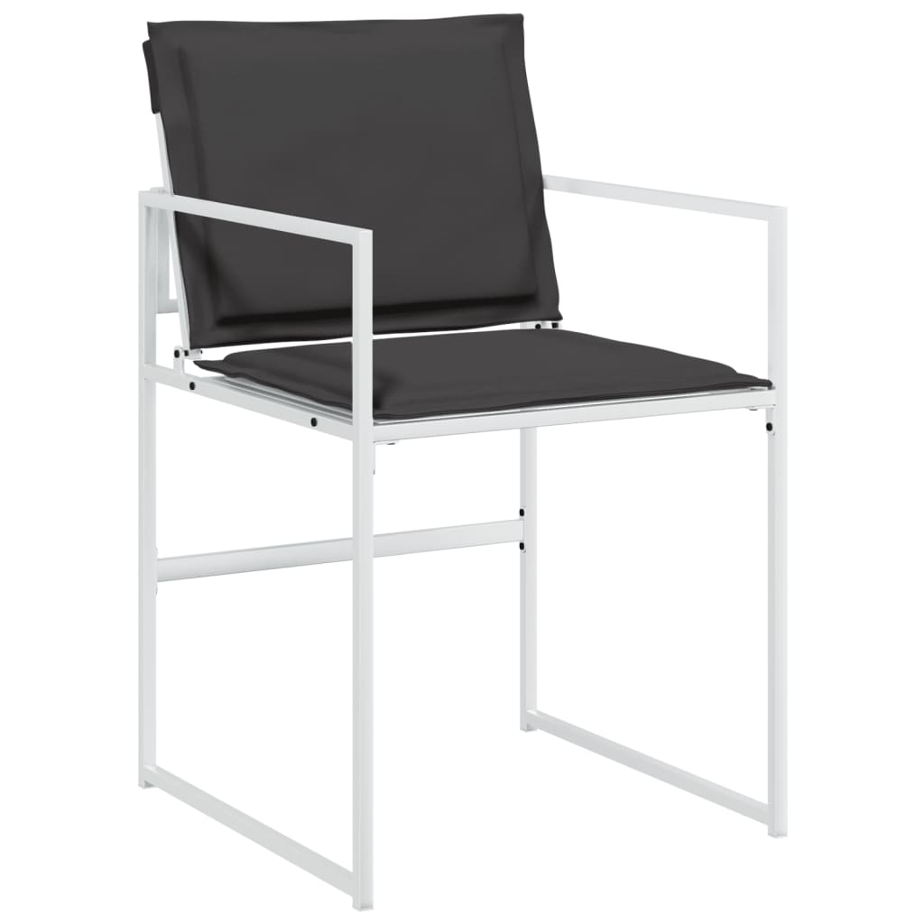 15 Pcs conj. de jantar p/ jardim c/ almofadões textilene branco