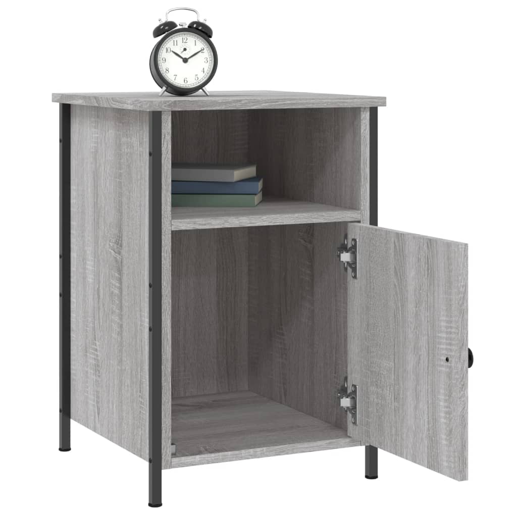 Mesa de cabeceira 40x42x60 cm derivados madeira cinzento sonoma