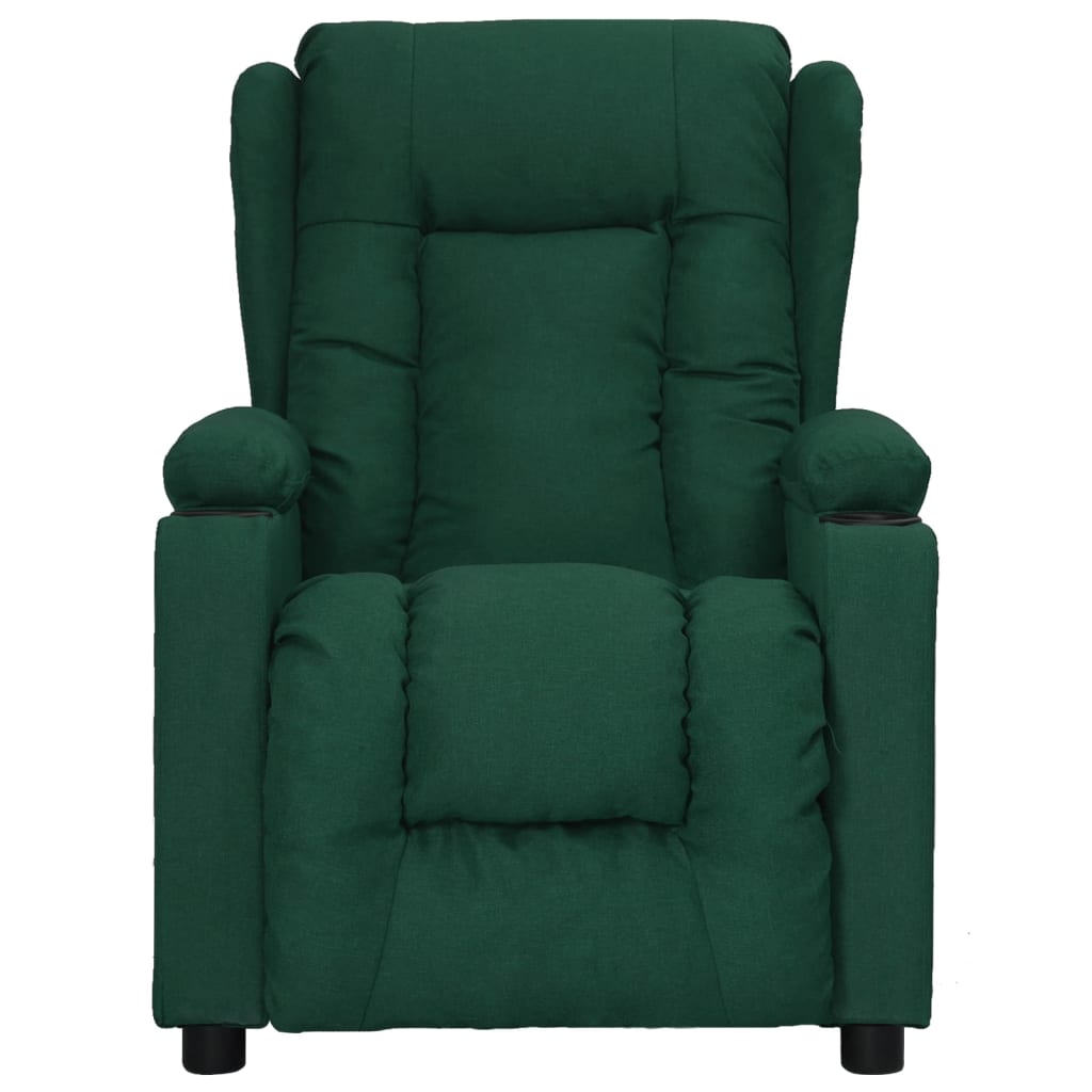 Poltrona reclinável tecido verde-escuro