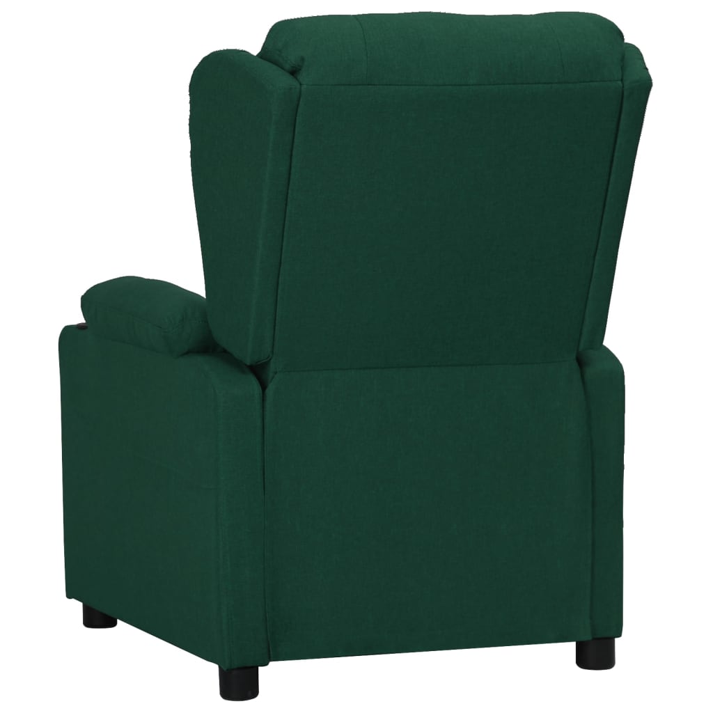 Poltrona reclinável tecido verde-escuro
