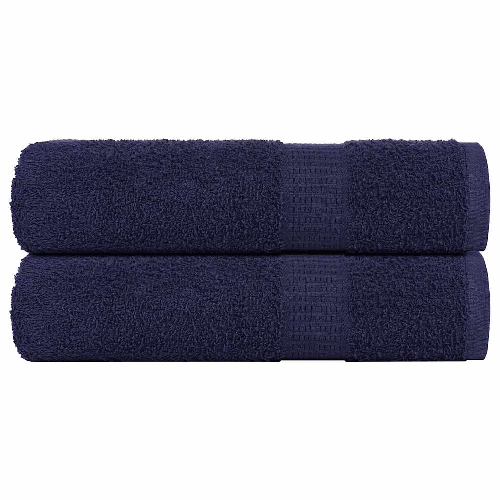 Toalhas mãos frogn 2 pcs 50x100 cm 360 g/m² azul marinho