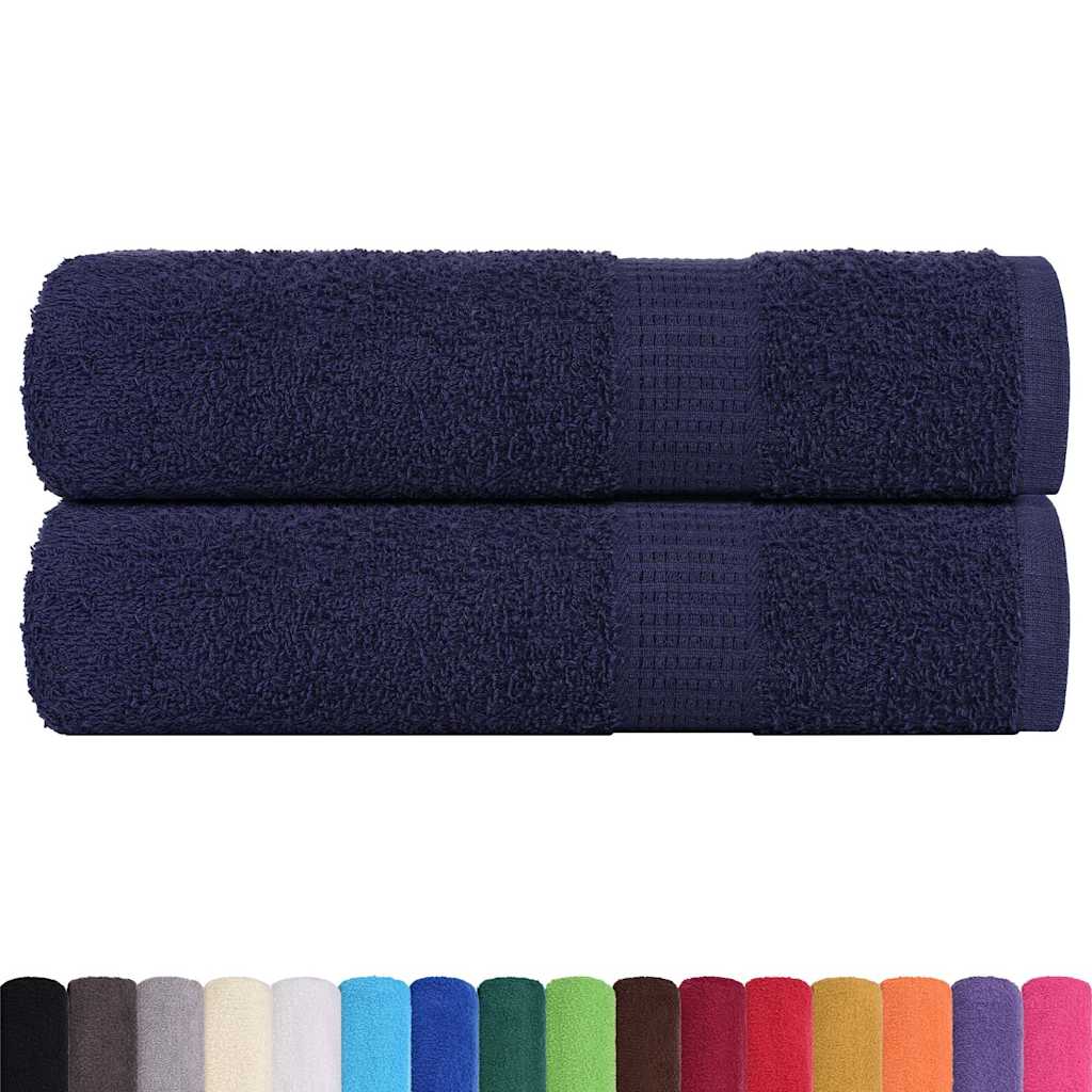 Toalhas mãos frogn 2 pcs 50x100 cm 360 g/m² azul marinho