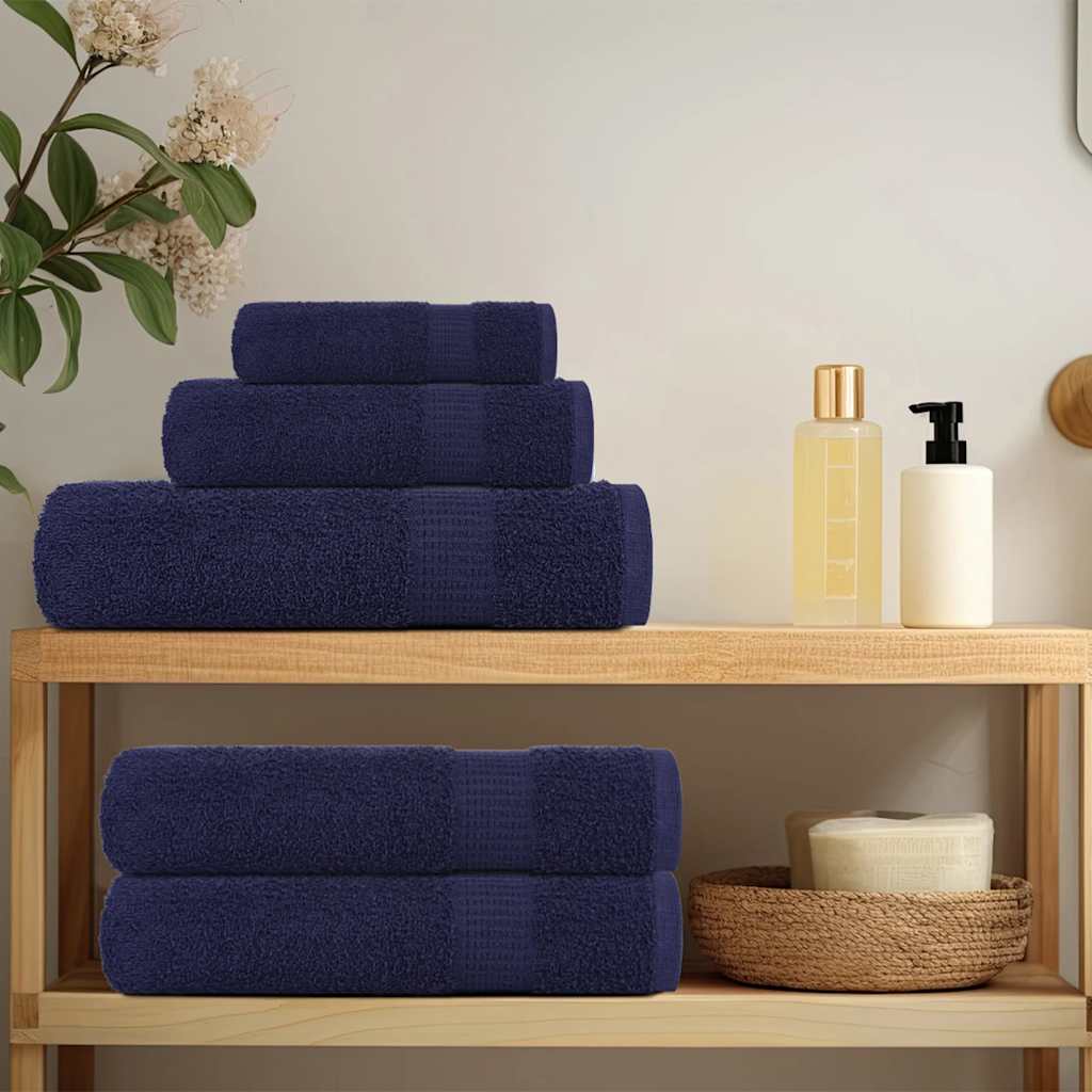 Toalhas mãos frogn 2 pcs 50x100 cm 360 g/m² azul marinho