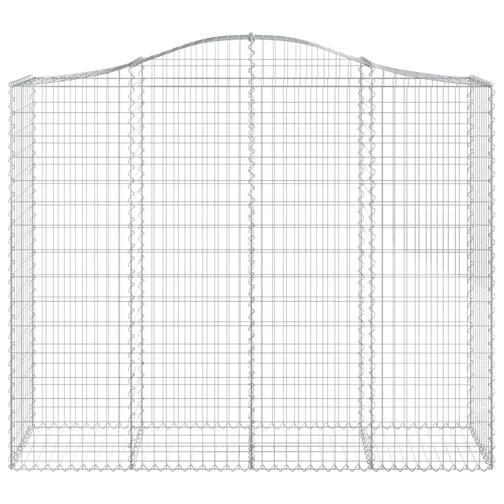 Cestos gabião arqueados 14 pcs 200x50x160/180 ferro galvanizado