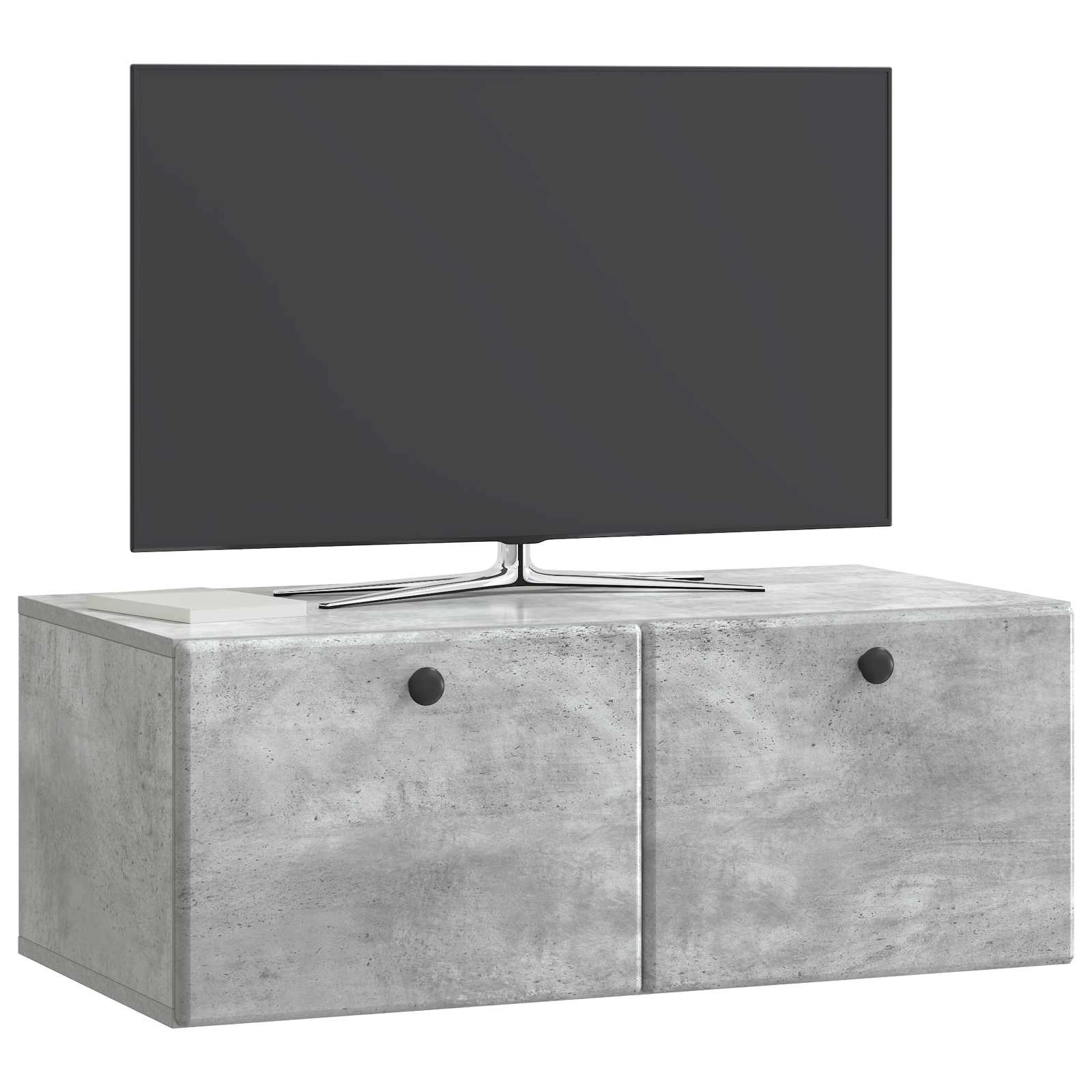 Gabinete de TV de parede 78,5 x 41 x 30 cm cinzento cimento