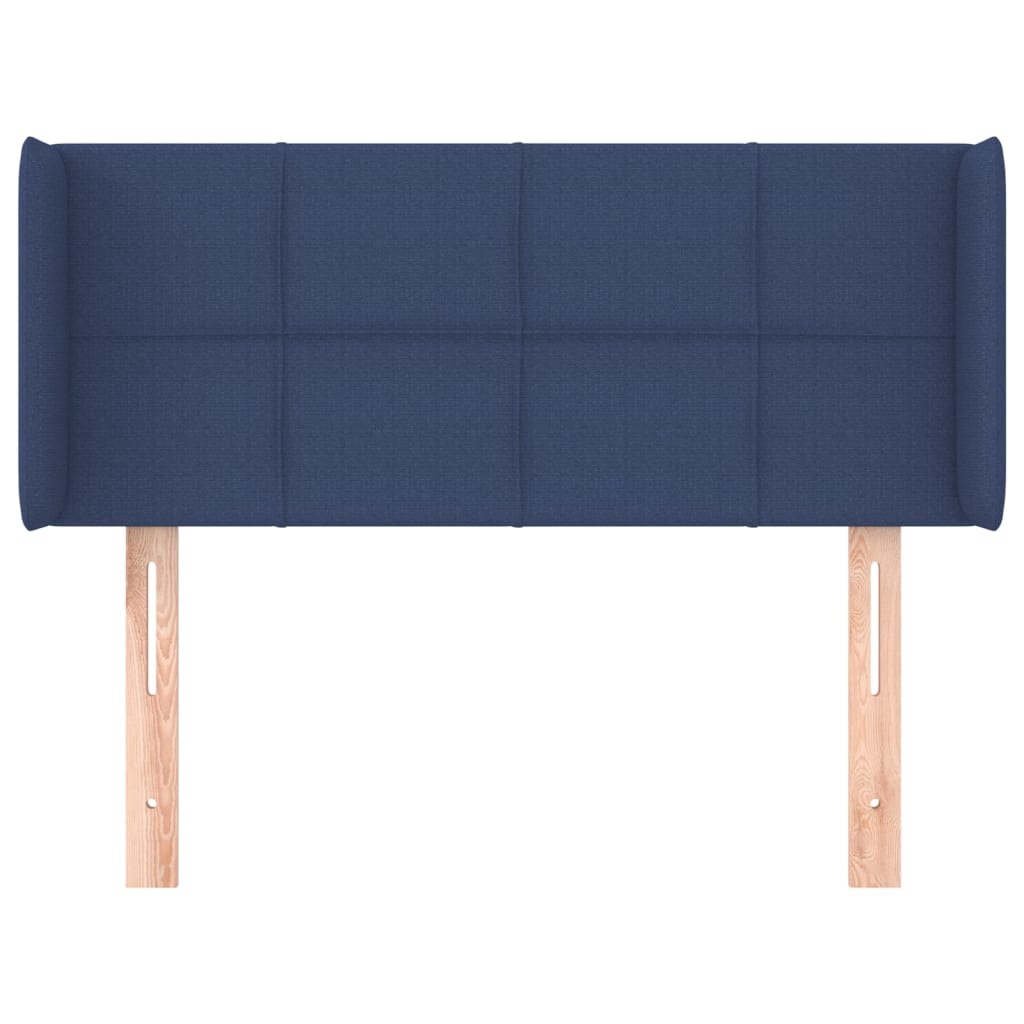 Cabeceira de cama c/ abas tecido 93x16x78/88 cm azul