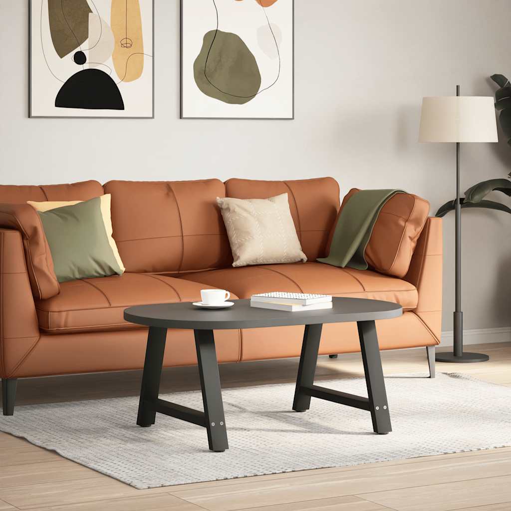 Pés para mesa de centro em formato a, 2 peças, preto, 70x (42-43) cm, aço