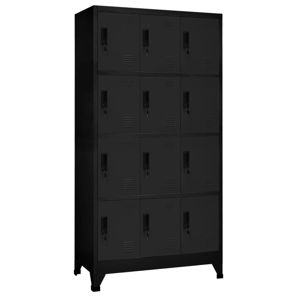 Cacifo aço 90x45x180 cm preto