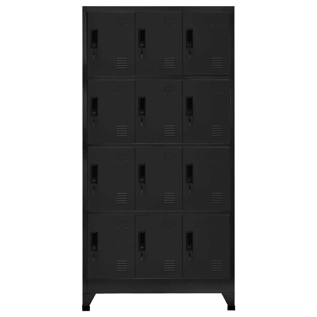 Cacifo aço 90x45x180 cm preto