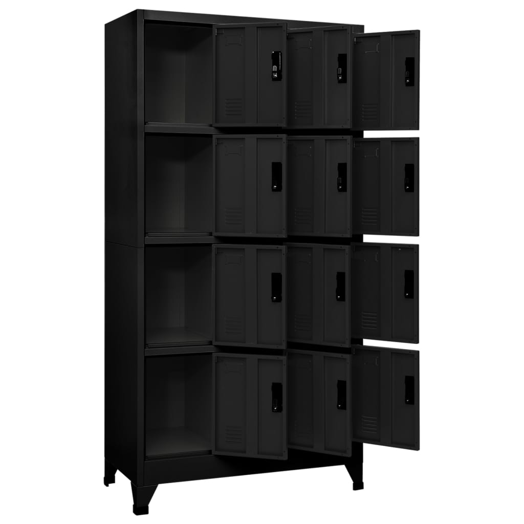Cacifo aço 90x45x180 cm preto