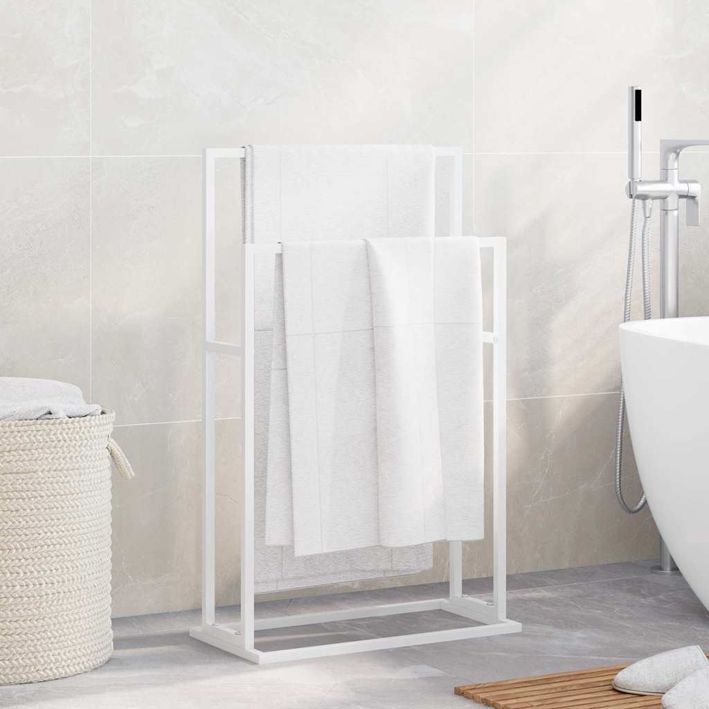 Toalheiro de pé 48x24x78,5 cm ferro branco