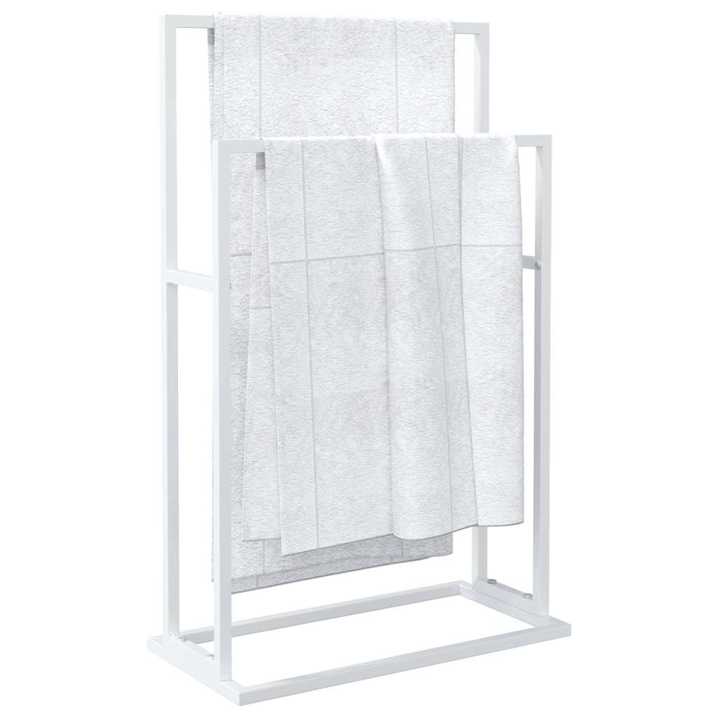 Toalheiro de pé 48x24x78,5 cm ferro branco