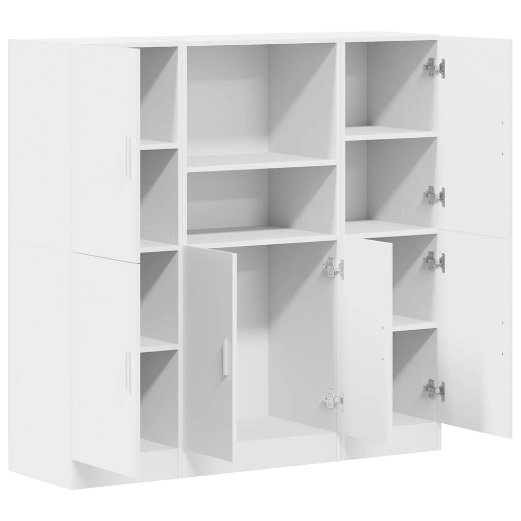 3 Pcs armário de cozinha conjunto derivados de madeira branco