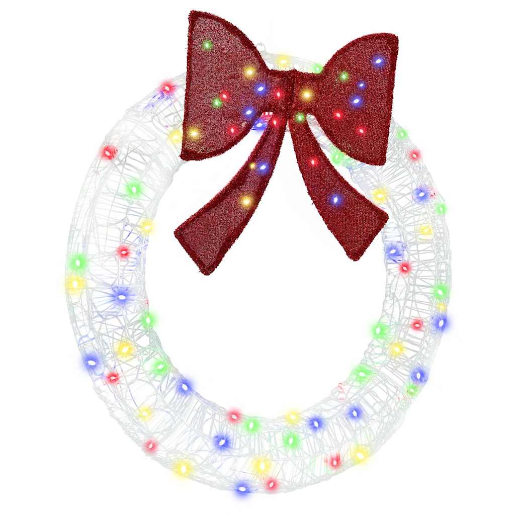 Guirlanda com 80 leds multicolor 92 x 92 x 9,5 cm acrílo