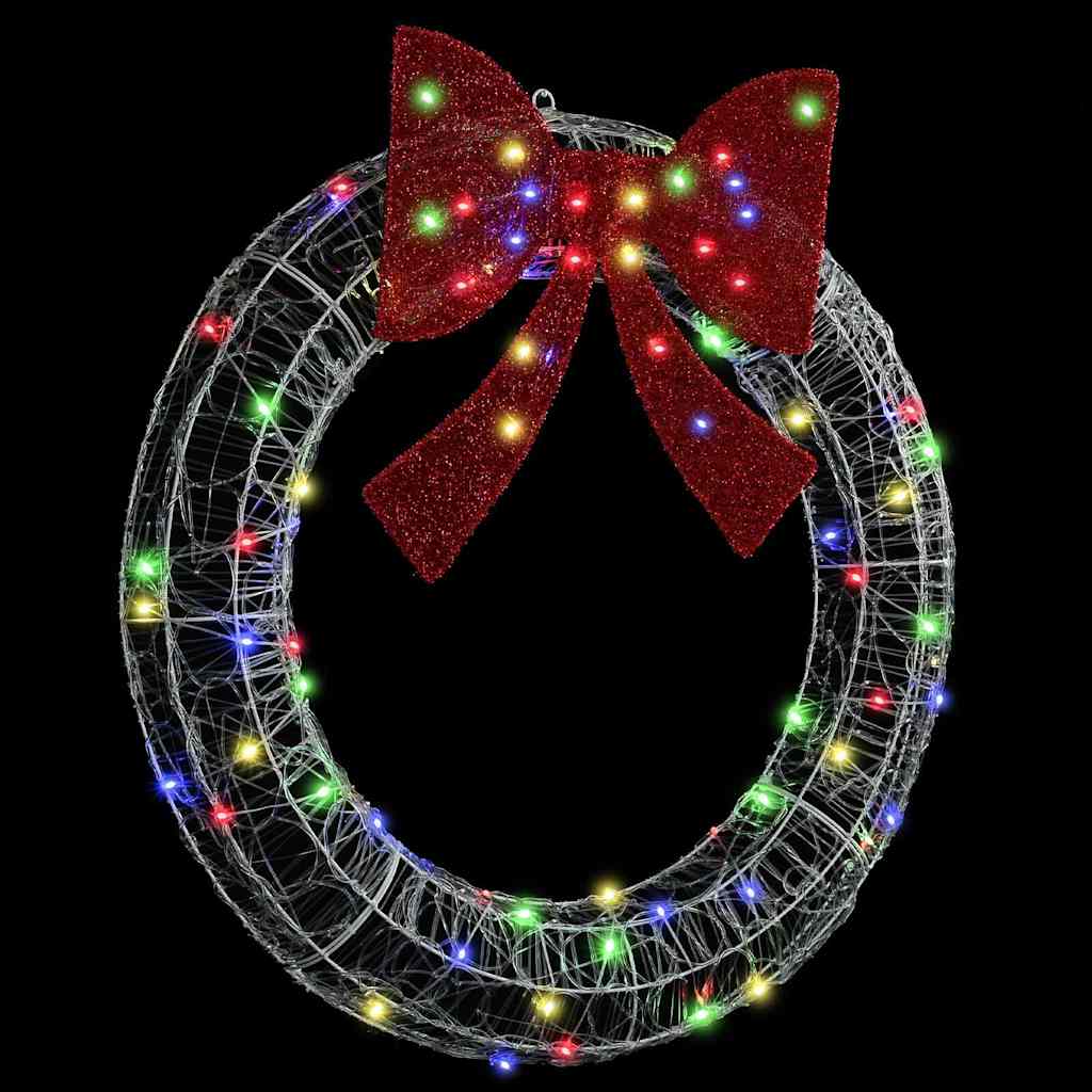 Guirlanda com 80 leds multicolor 92 x 92 x 9,5 cm acrílo