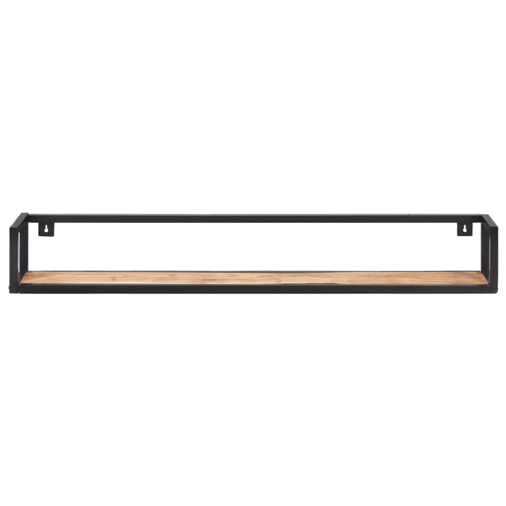 Prateleiras parede 2 pcs 120 cm madeira de acácia maciça