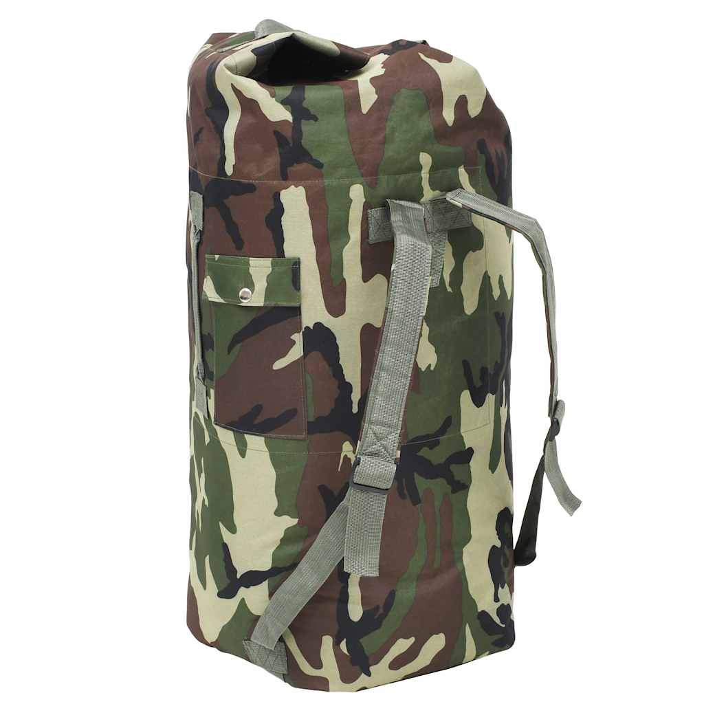 Saco de pano estilo militar 85 l camuflagem